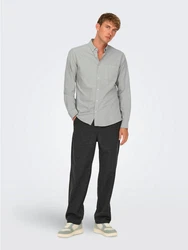 ONLY & SONS Langarmhemd ONSALVARO SLIM LS OXFORD SHIRT NOOS pastellgrün/dunkelgrün