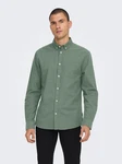 ONLY & SONS Langarmhemd ONSALVARO SLIM LS OXFORD SHIRT NOOS pastellgrün/dunkelgrün