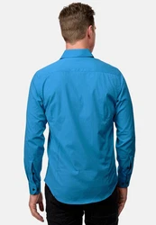 Rusty Neal Langarmhemd Blau/Türkis/Hellblau
