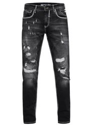 Rusty Neal Straight-Jeans MINO Schwarz/Grün/Grau