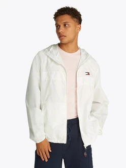 Tommy Jeans Jacke 'Chicago' Weiß/Creme/Khaki/Beige/Hellblau
