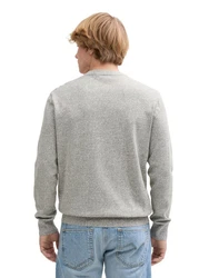 TOM TAILOR DENIM Pullover Grau/Hellgrau/Khaki
