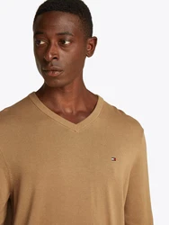 TOMMY HILFIGER Pullover ESSENTIAL Braun/Khaki/Beige