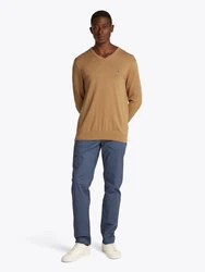 TOMMY HILFIGER Pullover ESSENTIAL Braun/Khaki/Beige