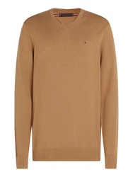 TOMMY HILFIGER Pullover ESSENTIAL Braun/Khaki/Beige