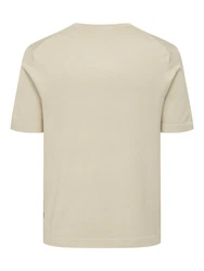 ONLY & SONS Kurzarmpullover ONSWYLER LIFE REG 14 SS KNIT Khaki/Braun/Beige/Grau