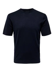 ONLY & SONS Kurzarmpullover ONSWYLER LIFE REG 14 SS KNIT Dunkelblau