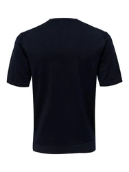 ONLY & SONS Kurzarmpullover ONSWYLER LIFE REG 14 SS KNIT Dunkelblau