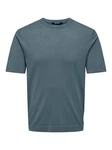 ONLY & SONS Kurzarmpullover ONSWYLER LIFE REG 14 SS KNIT Blau/Dunkelblau/Grau