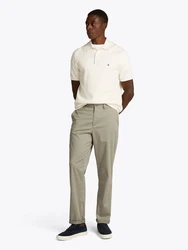 Tommy Hilfiger Poloshirt ESSENTIAL COTTON KNITTED POLO Khaki/Weiß/Creme/Beige