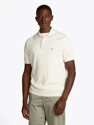 Tommy Hilfiger Poloshirt ESSENTIAL COTTON KNITTED POLO Khaki/Weiß/Creme/Beige