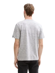 TOM TAILOR T-Shirt mit Brusttasche Grau/Hellgrau