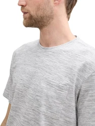 TOM TAILOR T-Shirt mit Brusttasche Grau/Hellgrau