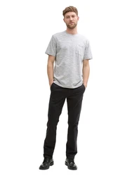TOM TAILOR T-Shirt mit Brusttasche Grau/Hellgrau