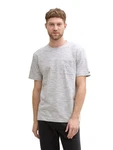 TOM TAILOR T-Shirt mit Brusttasche Grau/Hellgrau