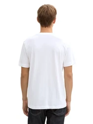 TOM TAILOR T-Shirt mit Foto-Print Weiß/Creme/Gelb/Blau