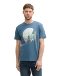 TOM TAILOR T-Shirt mit Foto-Print Blau/Hellblau