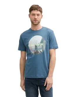 TOM TAILOR T-Shirt mit Foto-Print Blau/Hellblau TOM TAILOR T-Shirt mit Foto-Print Blau/Hellblau