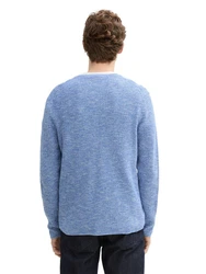 TOM TAILOR Pullover Grau/Blau/Hellblau