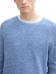 TOM TAILOR Pullover Grau/Blau/Hellblau