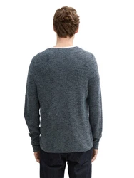 TOM TAILOR Pullover Grau/Dunkelblau/Dunkelgrau
