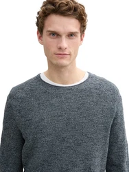 TOM TAILOR Pullover Grau/Dunkelblau/Dunkelgrau