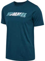 hummel T-Shirt hmlGRAPHIC BOLD LOGO TEE Türkis/Dunkelgrün/Blau/Grün