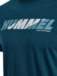 hummel T-Shirt hmlGRAPHIC BOLD LOGO TEE Türkis/Dunkelgrün/Blau/Grün