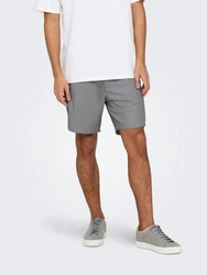 ONLY & SONS Shorts ONSTEL LIFE PLIZZE NOOS Hellgrau/Grau/Dunkelgrau
