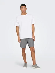 ONLY & SONS Shorts ONSTEL LIFE PLIZZE NOOS Hellgrau/Grau/Dunkelgrau