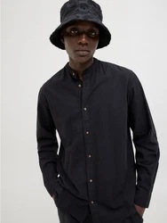 Jack & Jones Langarmhemd JJESUMMER BAND SHIRT LS SN Schwarz