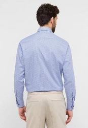 Eterna Langarmhemd COMFORT FIT NON IRON Blau/Hellblau