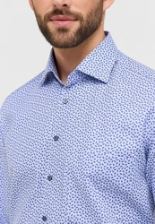 Eterna Langarmhemd COMFORT FIT NON IRON Blau/Hellblau