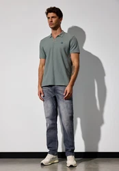 STREET ONE MEN Poloshirt Grün/Dunkelgrün/Khaki/Hellblau