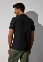 STREET ONE MEN Poloshirt Schwarz/Dunkelgrau