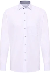 Eterna Langarmhemd MODERN FIT NON IRON Weiß/Creme/Grün