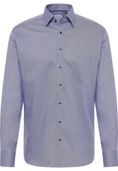 Eterna Langarmhemd MODERN FIT NON IRON Dunkelblau/Hellblau/Grau