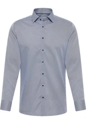 Eterna Langarmhemd SLIM FIT NON IRON Dunkelblau/Hellblau/Blau/Grau