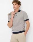 Brax Kurzarmhemd Style PASCAL Blau/Dunkelblau/Beige/Schwarz