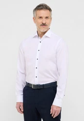 Eterna Langarmhemd SLIM FIT NON IRON Weiß/Creme