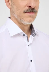 Eterna Langarmhemd SLIM FIT NON IRON Weiß/Creme