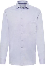 Eterna Langarmhemd COMFORT FIT NON IRON Lila/Dunkelblau/Fliederfarben