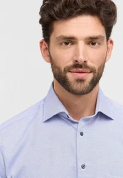 Eterna Langarmhemd COMFORT FIT NON IRON Lila/Dunkelblau/Fliederfarben