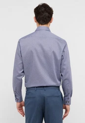 Eterna Langarmhemd COMFORT FIT NON IRON (bügelfrei) Dunkelblau/Hellblau