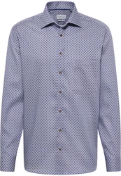 Eterna Langarmhemd COMFORT FIT NON IRON (bügelfrei) Dunkelblau/Hellblau