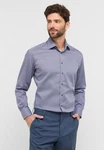 Eterna Langarmhemd COMFORT FIT NON IRON (bügelfrei) Dunkelblau/Hellblau