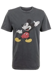 Recovered T-Shirt Disney Mickey Mouse Posing Design Dunkelgrau/Hellgrau/Grau