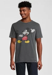 Recovered T-Shirt Disney Mickey Mouse Posing Design Dunkelgrau/Hellgrau/Grau