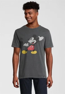 Recovered T-Shirt Disney Mickey Mouse Posing Design Dunkelgrau/Hellgrau/Grau Recovered T-Shirt Disney Mickey Mouse Posing Design Dunkelgrau/Hellgrau/Grau