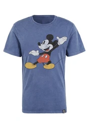 Recovered T-Shirt Disney Mickey Mouse Posing Design Blau
